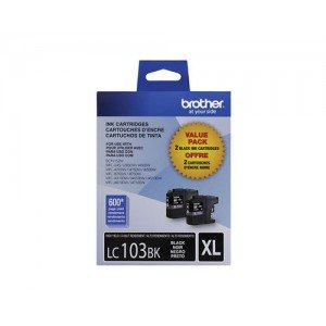 Brother LC103BK 2-Pack - 2 x 600 pages - (Black) - Original