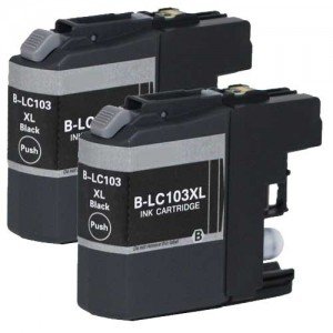 Brother LC103BK 2-Pack - 2 x 600 pages - (Black) - Compatible
