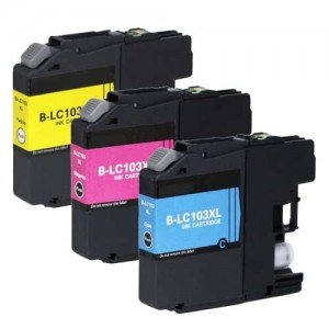 Brother LC103-CMY 3-Pack - 3 x 600 pages - (3-Color) - Compatible