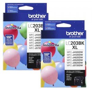 Brother LC203BK Black Dual-Pack 2 x 550 Pages - Original