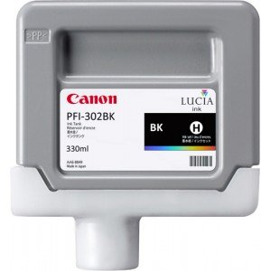 Canon PFI-302BK - Pigment Black Ink Cartridge 330ml - Original