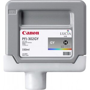 Canon PFI-302GY Ink Cartridge - Pigment Gray Ink Cartridge 330ml - Original