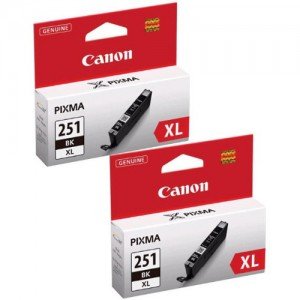 Canon CLI-251BK XL Ink Cartridge 2-Pack 2 x 700 pages (Black) - Original