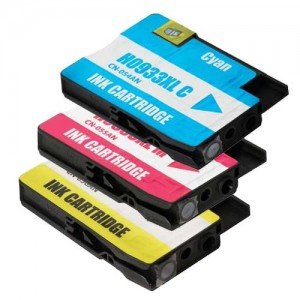 Compatible Cyan, Magenta & Yellow Ink Cartridges (Pack of 3) 825 Pages ea - Fits HP 933XL CR316BC