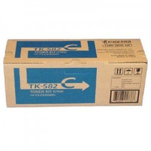 Kyocera TK-582C Cyan Laser Toner 2800 Pages - Original