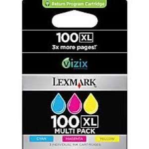 Lexmark 100XL 14N1204 Cyan, Magenta & Yellow Ink Cartridge 600 Pages - Original