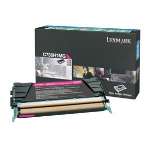 Lexmark C736, X736, X738 C736H1MG Magenta Laser Toner 10000 Pages - Original