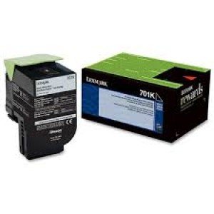 Lexmark 701K 70C10K0 Black Laser Toner 1000 Pages - Original