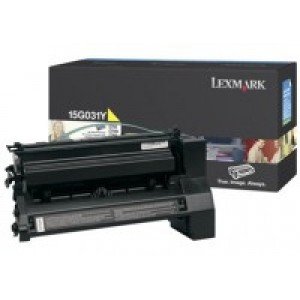 Lexmark C752L, C752, C760, C762 15G031Y Yellow Laser Toner 6000 Pages - Original