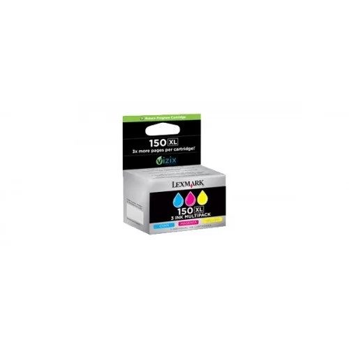 Lexmark Ink 150 Lexmark 150XL 14N1807 Cyan, Magenta & Yellow Ink Cartridge ...