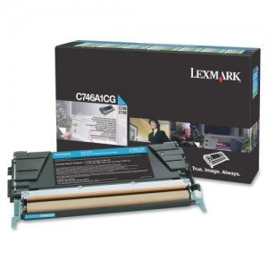 Lexmark C746, C748 C746A1CG Cyan Laser Toner 7000 Pages - Original