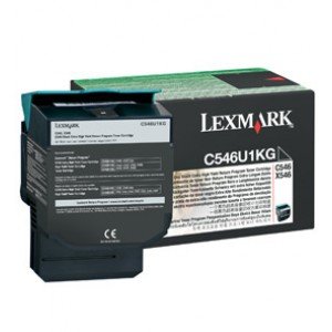 Lexmark C546, X546 C546U1KG Black Laser Toner 8000 Pages - Original