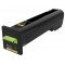 Lexmark CS820 72K0X40 Yellow Laser Toner 22000 Pages - Original