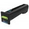 Lexmark CX825 82K0X20 Cyan Laser Toner 22000 Pages - Original
