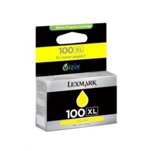 Lexmark 100XL 14N1071 Yellow Laser Toner 600 Pages - Original