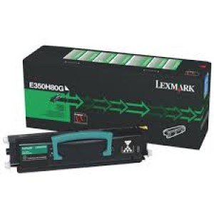 Lexmark E350 E350H80G Black Laser Toner 9000 Pages - Original