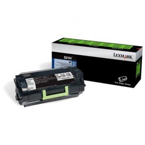 Lexmark 521H 52D1H00 Black Laser Toner 25000 Pages - Original